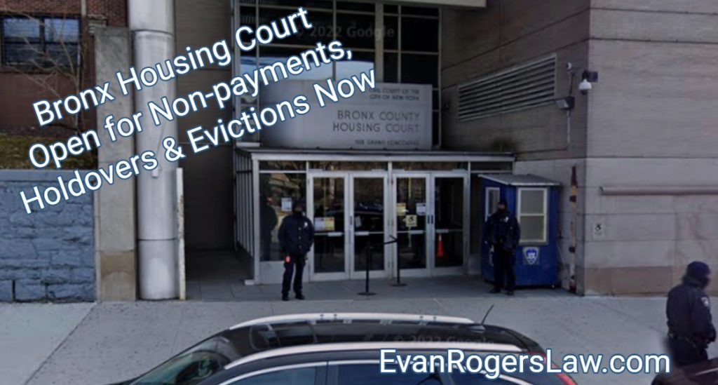 Court is Open for Non-payment and Holdover  Eviction Cases